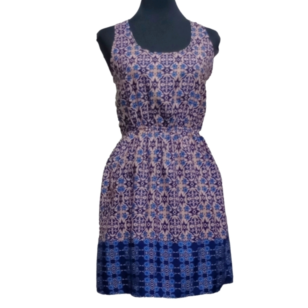 IT'S Pink Floral Summer Sleeveless Dress